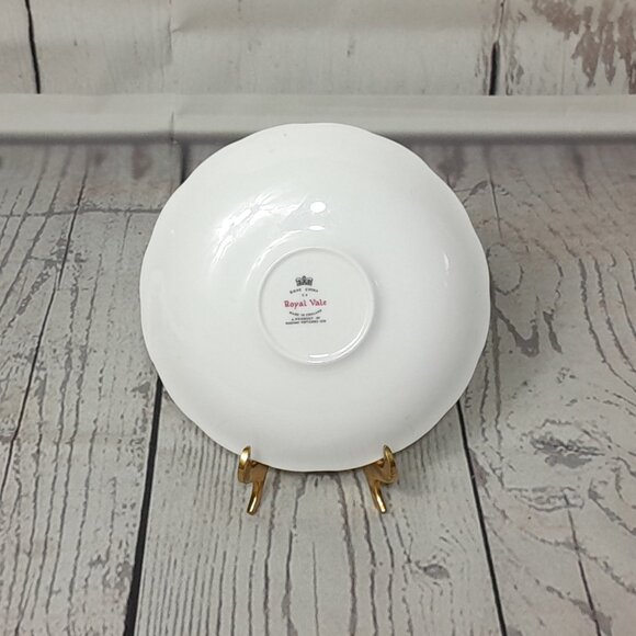 Royal Vale Bone China England Blue Rose Floral Tea Cup & Saucer Set 7871 - Picture 13 of 16